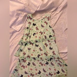 Girls extra large sleeveless butterfly dress.
